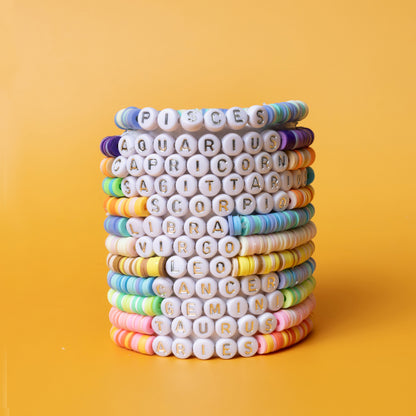 Gemini Zodiac Beaded Word Bracelet Set
