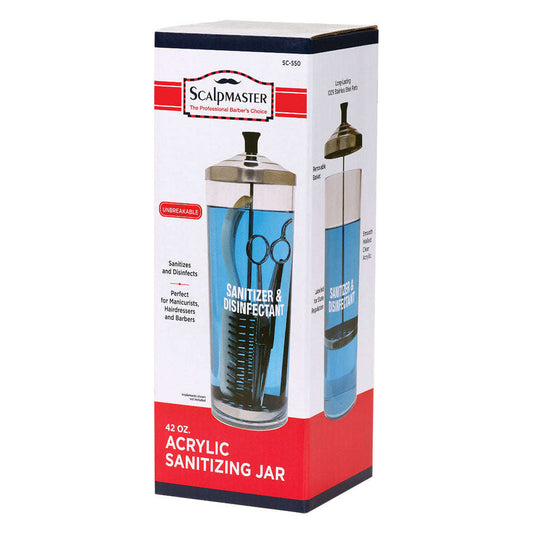 Scalpmaster Acrylic Sanitizing Jar 42oz Otarealm