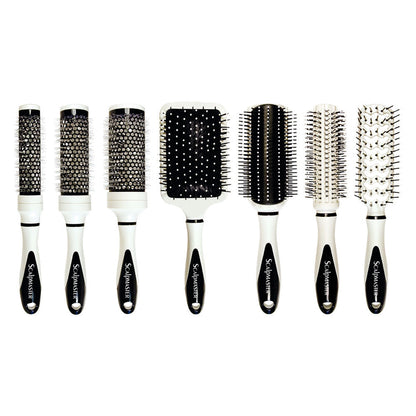 Scalpmaster 7pc Ceramic Brush Set W/ Carry Case