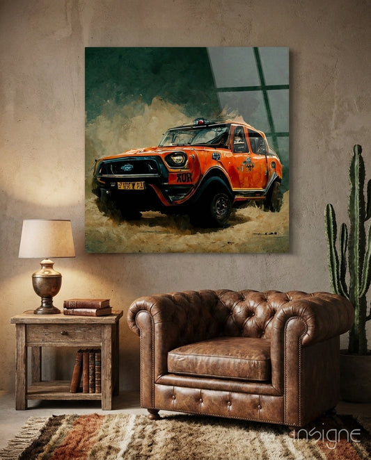 Racer Glass Wall Art  || Designer Collection