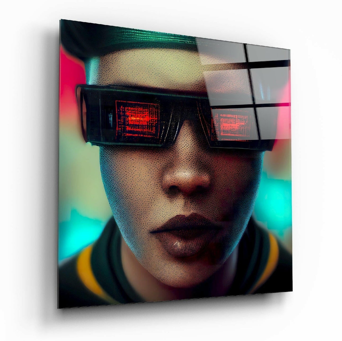 Virtual Life Glass Wall Art  || Designer Collection