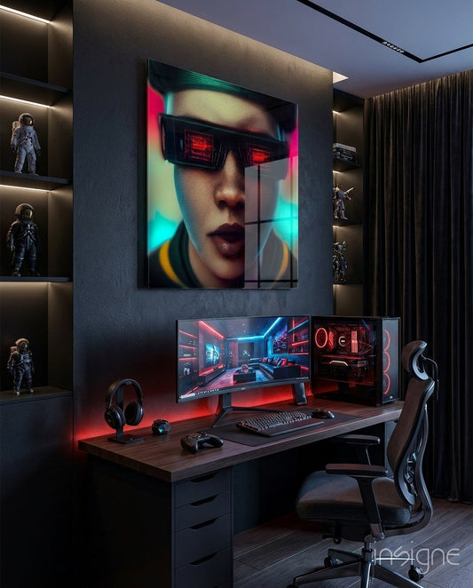 Virtual Life Glass Wall Art  || Designer Collection