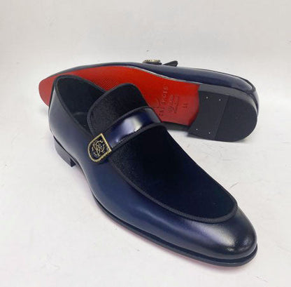 C Collection Leather Loafer - Navy