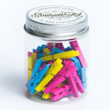 Pastel Clothespins In A Jar Everett Rd. by Cathe Holden