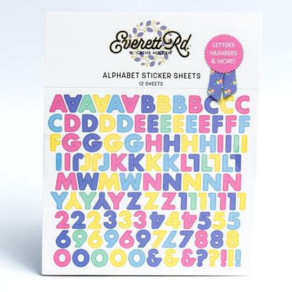 Pastel Letter Stickers Everett Rd. by Cathe Holden
