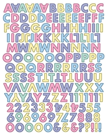 Pastel Letter Stickers Everett Rd. by Cathe Holden