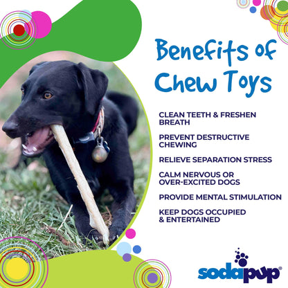 Durable Nylon Glow in the Dark Chew Stick for Power Chewers | USA Made | SodaPup