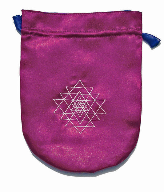 Purple Satin Shri Yantra Tarot Bag