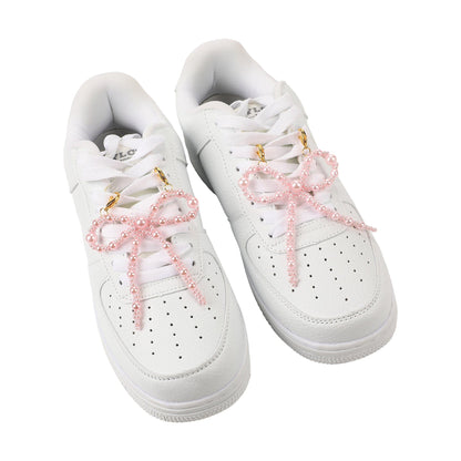 Shoe Charm Set - Pink Pearl Bows
