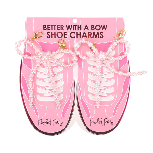 Shoe Charm Set - Pink Pearl Bows Otarealm