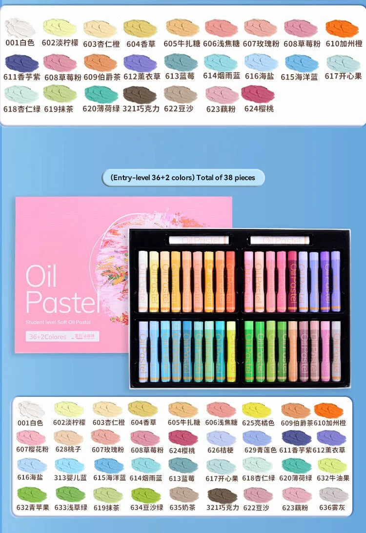 Artist Oil Pastel Set – 24/36/48 Colors Soft, Non-Toxic Sticks for Drawing, Painting & Graffiti Art