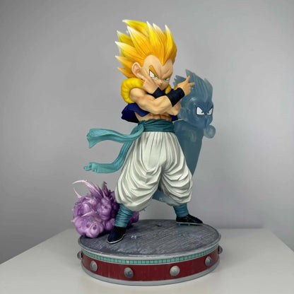 Super Saiyan Gotenks Anime Figurines, Dragon Ball Z Figures Ghost Squad Statue Figures Collection 24 CM