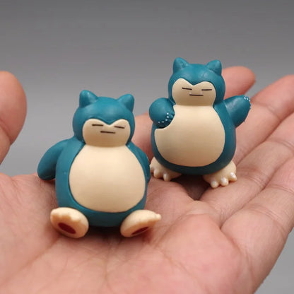 5 Pcs Snorlax Cake Topper Figurines, Pokemon Anime Mini Figure 1.8-3cm Cake Decor Kawaii Ornaments