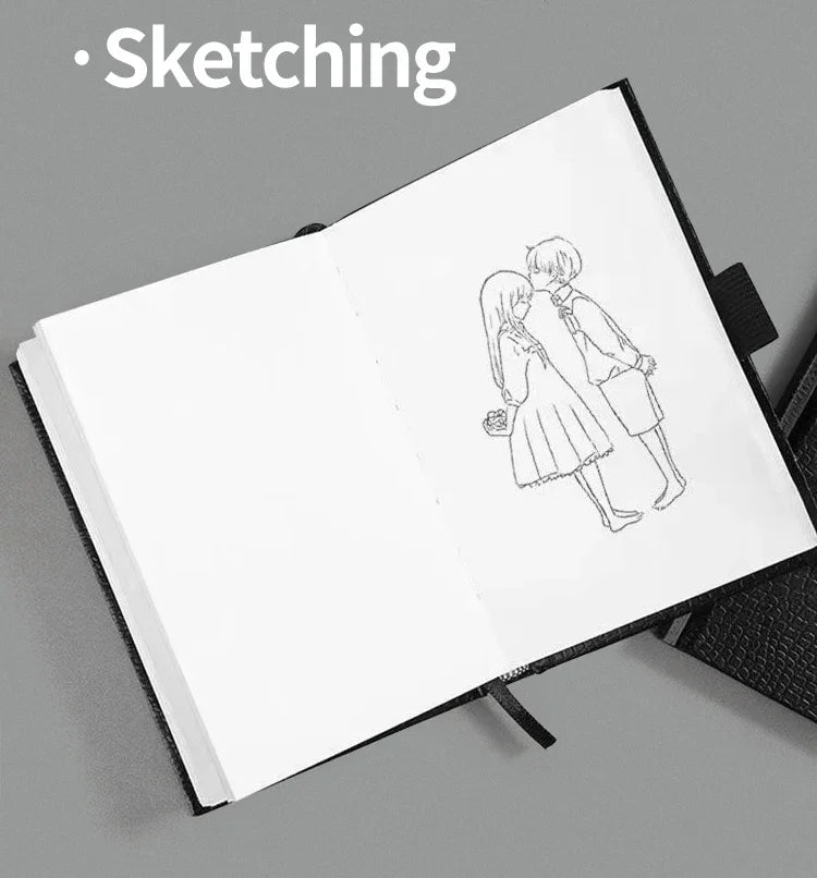 A4/A5/A6 Sketchbook – 80 Sheets, 130gsm Paper for Drawing, Sketching & Planning | Artist Notebook