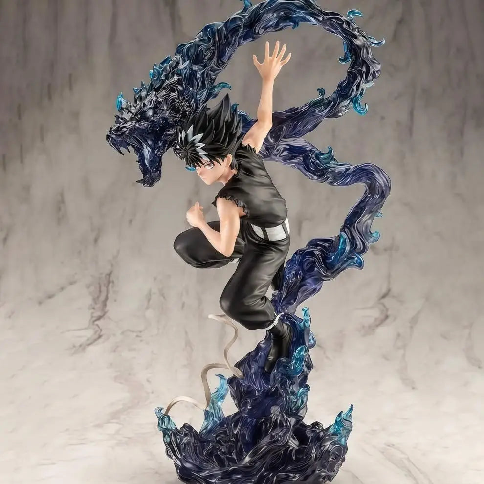YuYu Hakusho Hiei Dark Figure Anime Collectible Statue with Evil Eye Desktop Decoration 24 CM