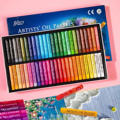 Oil Pastel Set – 25 or 50 Colors Soft Sticks for Kids, Students & Artists | Washable Crayons for Drawing, Painting & Graffiti Art