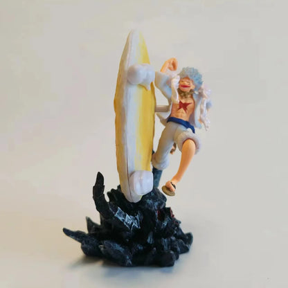 Fairy Nika Monkey D Luffy Anime Figure, One Piece Action Figurines Gear 5 With Moon 14 CM