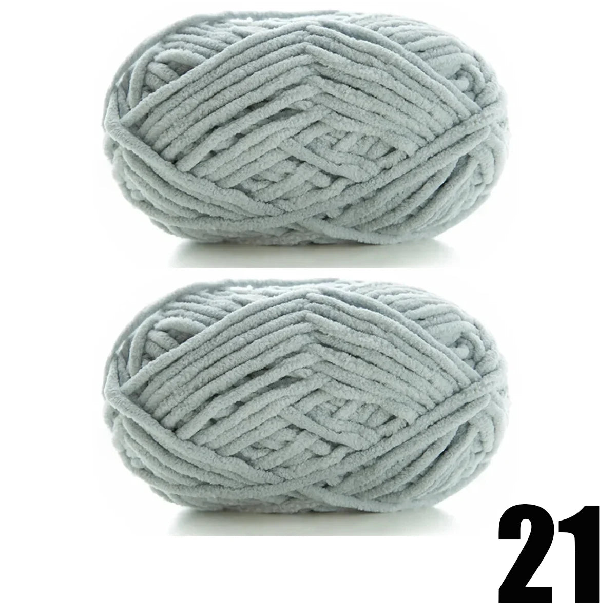 Thick Velvet Chenille Yarn – 2pcs x 50g Soft Knitting Yarn for DIY Scarves, Hats & Crafts