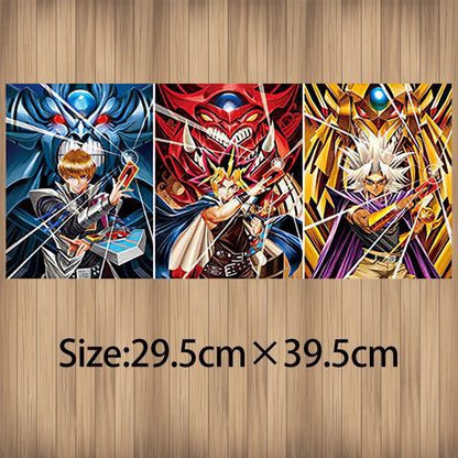 Anime Art Yu-Gi-Oh! 3D Effect Posters, Seto Kaiba/Yugi Muto/Marik Ishtar Lenticular Posters Wall Art
