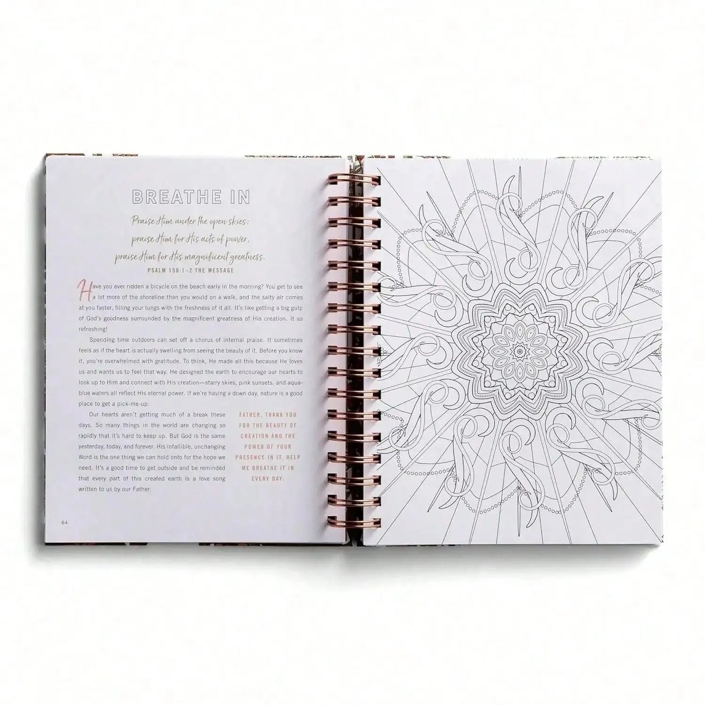 Relaxing Devotional Coloring Book – Inspirational Art Pages for Stress Relief & Self-Expression, Perfect Valentine's Gift