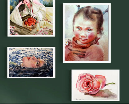 Premium Watercolor Paper Block – 20 Sheets, 300 GSM (140 LB) Acid-Free, Glue Bound for Wet & Dry Media