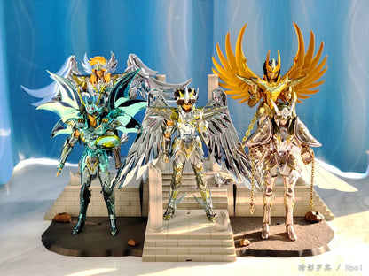 Saint Seiya Anime Figurines, Shiryuu Hyoga Shun Ikki Action Figures Knights Of Zodiac 19 CM
