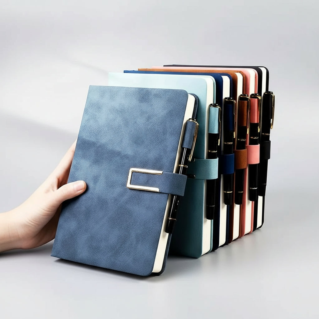 A5 Retro Leather Notebook – 200/360 Pages, Soft Cover Planner for Students, Business, Office, and School Stationery