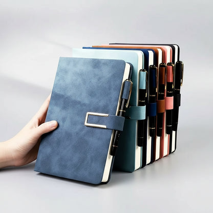 A5 Retro Leather Notebook – 200/360 Pages, Soft Cover Planner for Students, Business, Office, and School Stationery