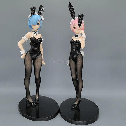 Rem and Ram Twins Bunny Outfit Anime Figurines, Re:ZERO Starting Life in Another World Action Figures