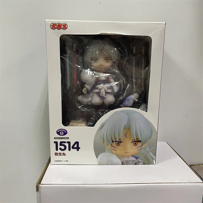 Cute Inuyasha and Sesshoumaru Anime FIgurines, Kawaii Chibi Action Figures PVC Cute Toys 10 cm