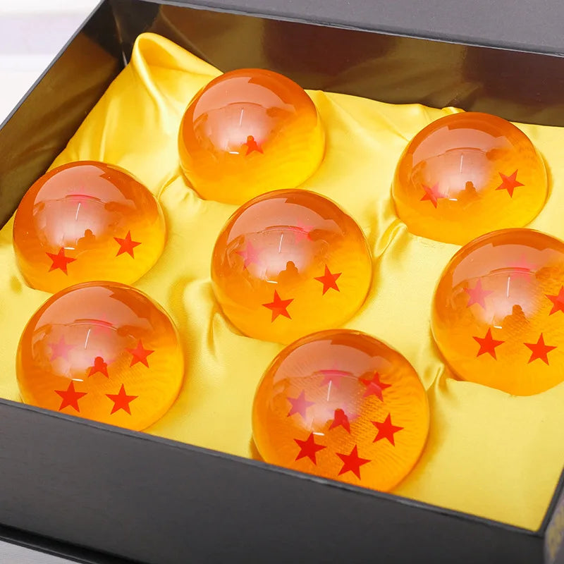 Dragon Ball 7 Pcs Set Crystal Balls Action Figure Toys Summon Shenron Wishing Balls 3.5 CM