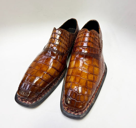Maurice San Francisco Custom Made Alligator Shoe - Cognac