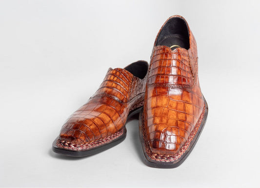 Maurice San Francisco Custom Made Alligator Shoe - Cognac