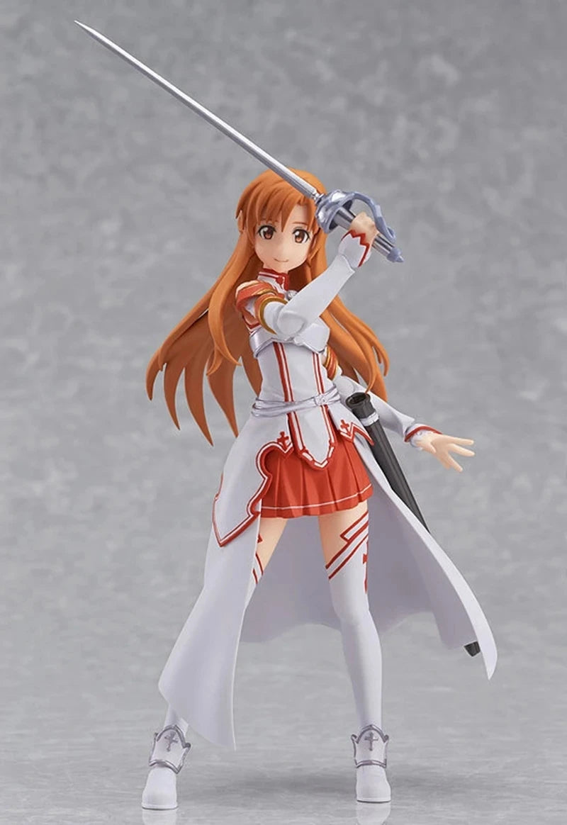 Yuuki Asuna Action Figure, Anime Figurines Sword Art Online, Toy Face Swap and Movable Joints 15 CM
