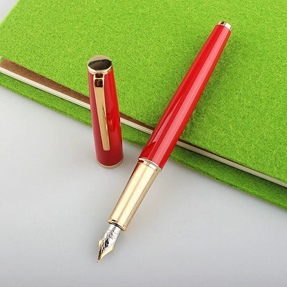 Fountain Pen Retro Design Metal Material Elegant Clip Fine Nib Writing Office Business Signature