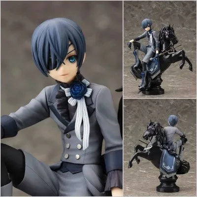 Ciel Phantomhive and Sebastian Michaelis Anime Figure, Black Butler Action Figurines