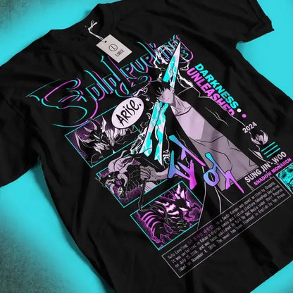 Solo Leveling Anime Fan Art Shirt, Shadow Monarch Sung Jin-Woo, Arise Igris Statue of God