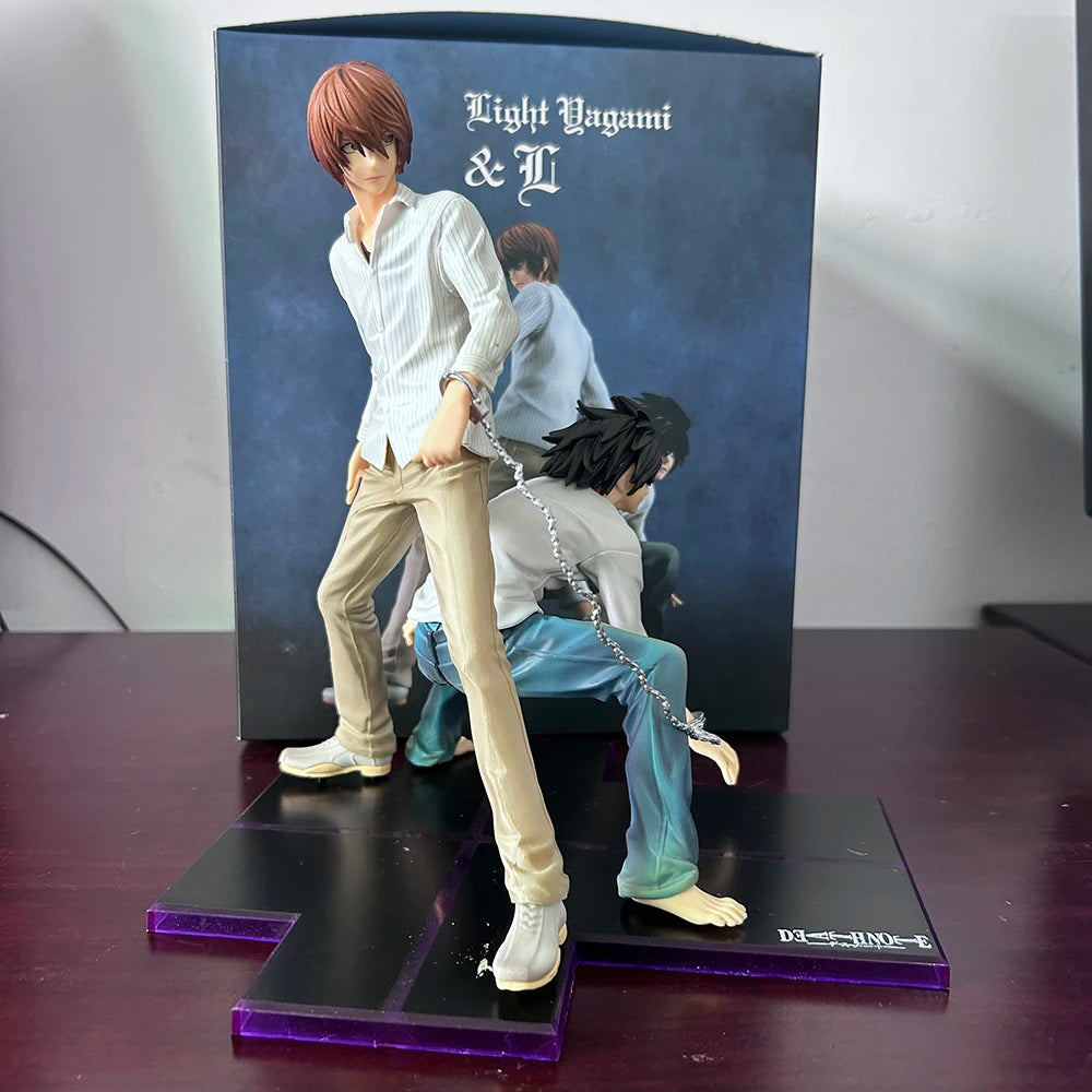 L Lawliet and Light Yagami Anime Figures, Death Note Action Figurines 24 CM