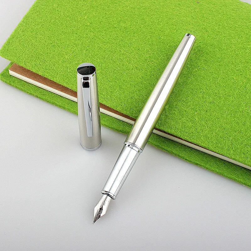 Fountain Pen Retro Design Metal Material Elegant Clip Fine Nib Writing Office Business Signature