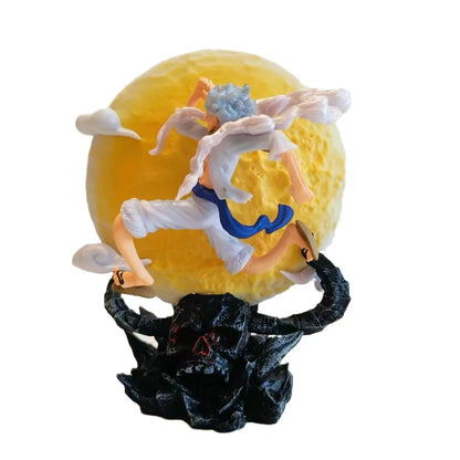 Fairy Nika Monkey D Luffy Anime Figure, One Piece Action Figurines Gear 5 With Moon 14 CM