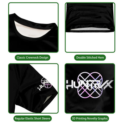 Kpop Demon Hunter Graphic T-shirt Unisex Comfortable Breathable Round Neck Anime Cartoon Design