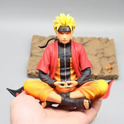 Naruto Uzumaki Sage Mode Anime Figure, Senjutsu Chakra Meditate Figurines 15cm/6in