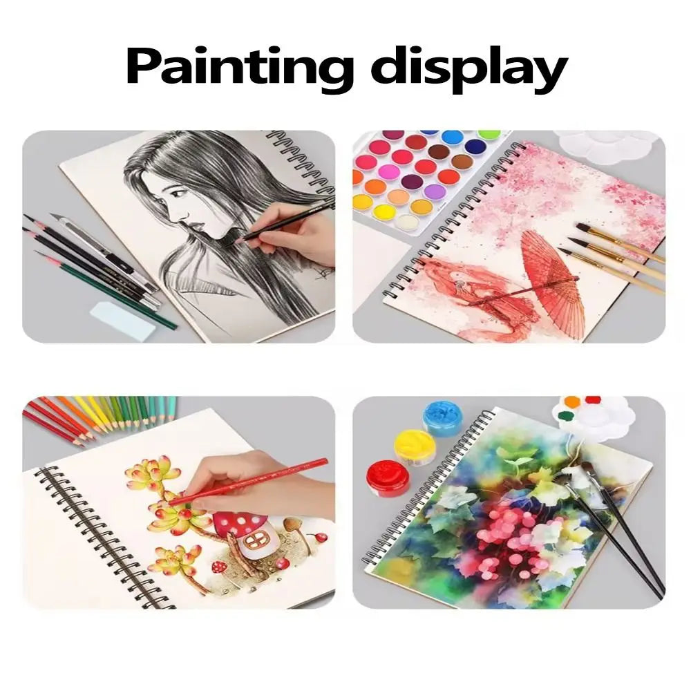 Sketchbook Spiral Bound Eco-Friendly Thick Drawing Paper Acid Free Sketch Pad Oil Painting 30 Sheets