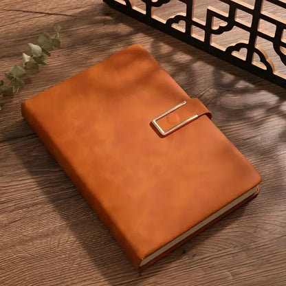 A5 Retro Leather Notebook – 200/360 Pages, Soft Cover Planner for Students, Business, Office, and School Stationery
