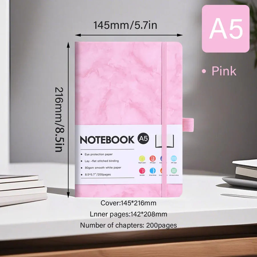 A5 Professional Notebook – Thick Paper, Compact & Lightweight Planner for Office and School