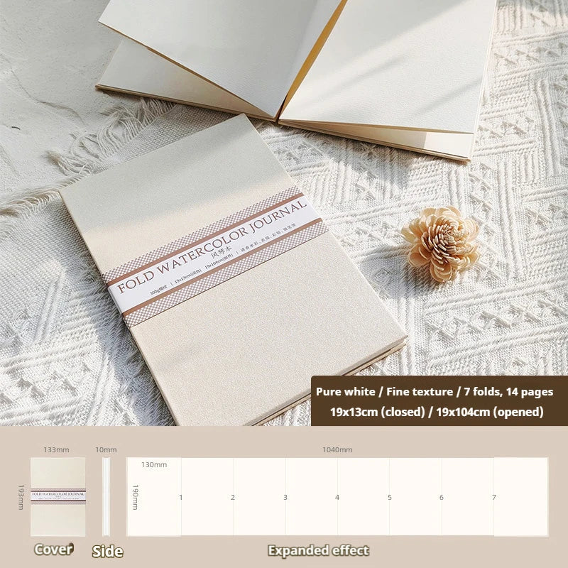 Watercolor Journal – 100% Cotton Paper Pad, Cold-Pressed, Acid-Free, Artist Sketchbook for Painting & Drawing