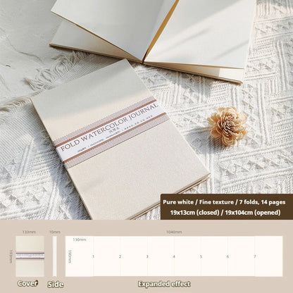 Watercolor Journal – 100% Cotton Paper Pad, Cold-Pressed, Acid-Free, Artist Sketchbook for Painting & Drawing