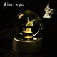 3D Pokemon Crystal Ball 5CM Mewtwo Pikachu Gengar Crystal Glass Pokemon Ball Pokeball Figure Night Light LED Lamp Base Gift - 29 Jigglypuff / 5CM - Otarealm