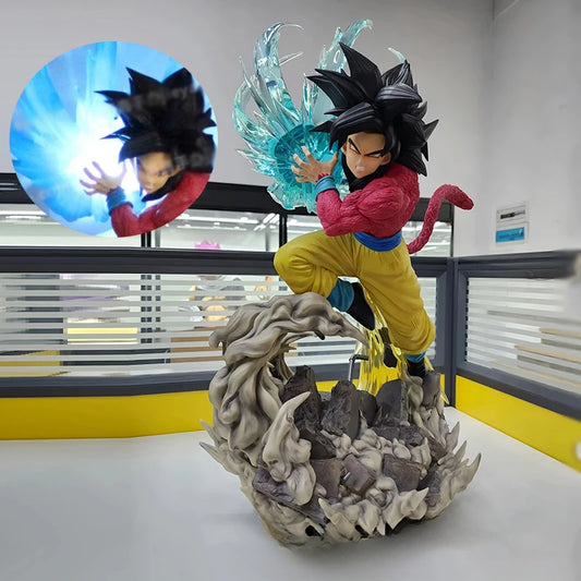Son Goku Super Saiyan 4 Dragon Ball GT Kamehameha Anime Figure, Dragon Ball Z PVC Collection 41cm