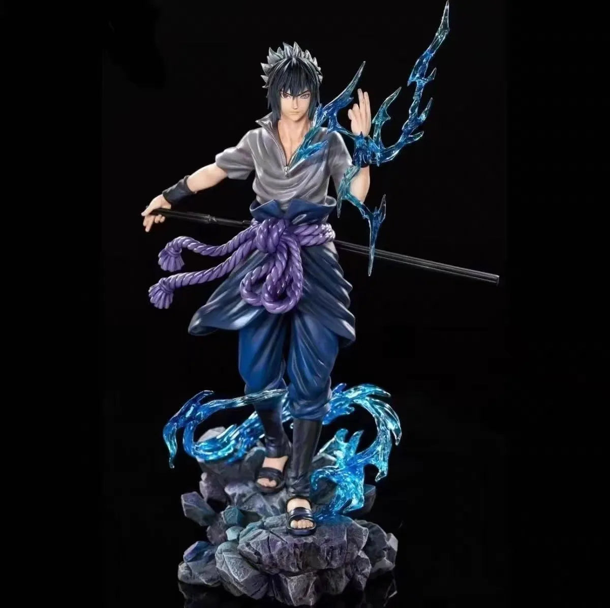 Naruto Shippuden Anime Figures Sasuke Uchiha and Naruto Uzumaki PVC 27 CM